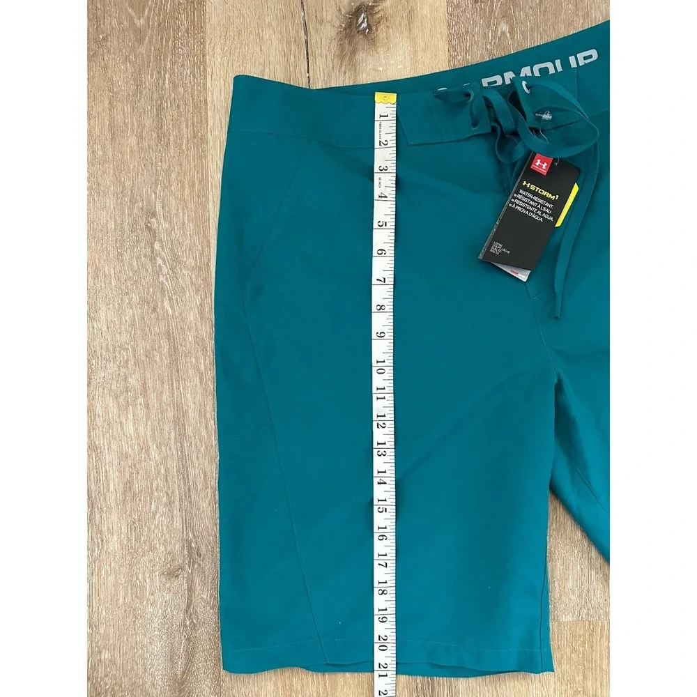 Under Armour UA Storm Board Shorts Mens 36 Teal Surf Swim Beach Water Resistant